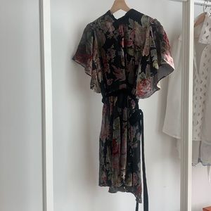 Zara velvet mini dress
